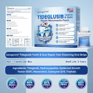 GаrаgеLіnе® Tideglusib Fast‑Dissolving Tooth & Gum Repair Oral Strips